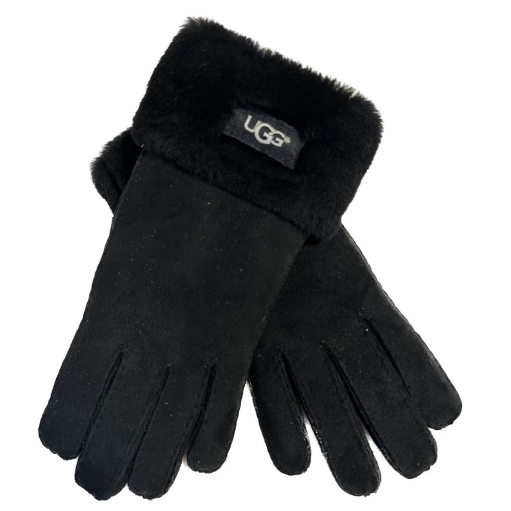 NWOT UGG Turn Cuff Women’s Black Gloves Size Medium